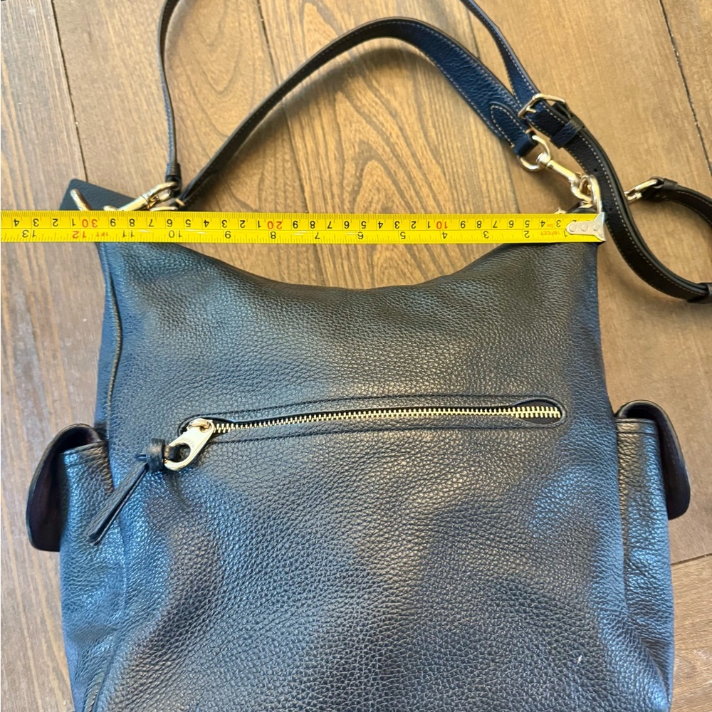Coach Black Pebbled Leather Shoulder Bag with Gold Hardware - Picture 5 of 9